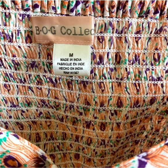 B.O.G. Collective Corset Mini Peacock Dress in Orange - Picture 3 of 6